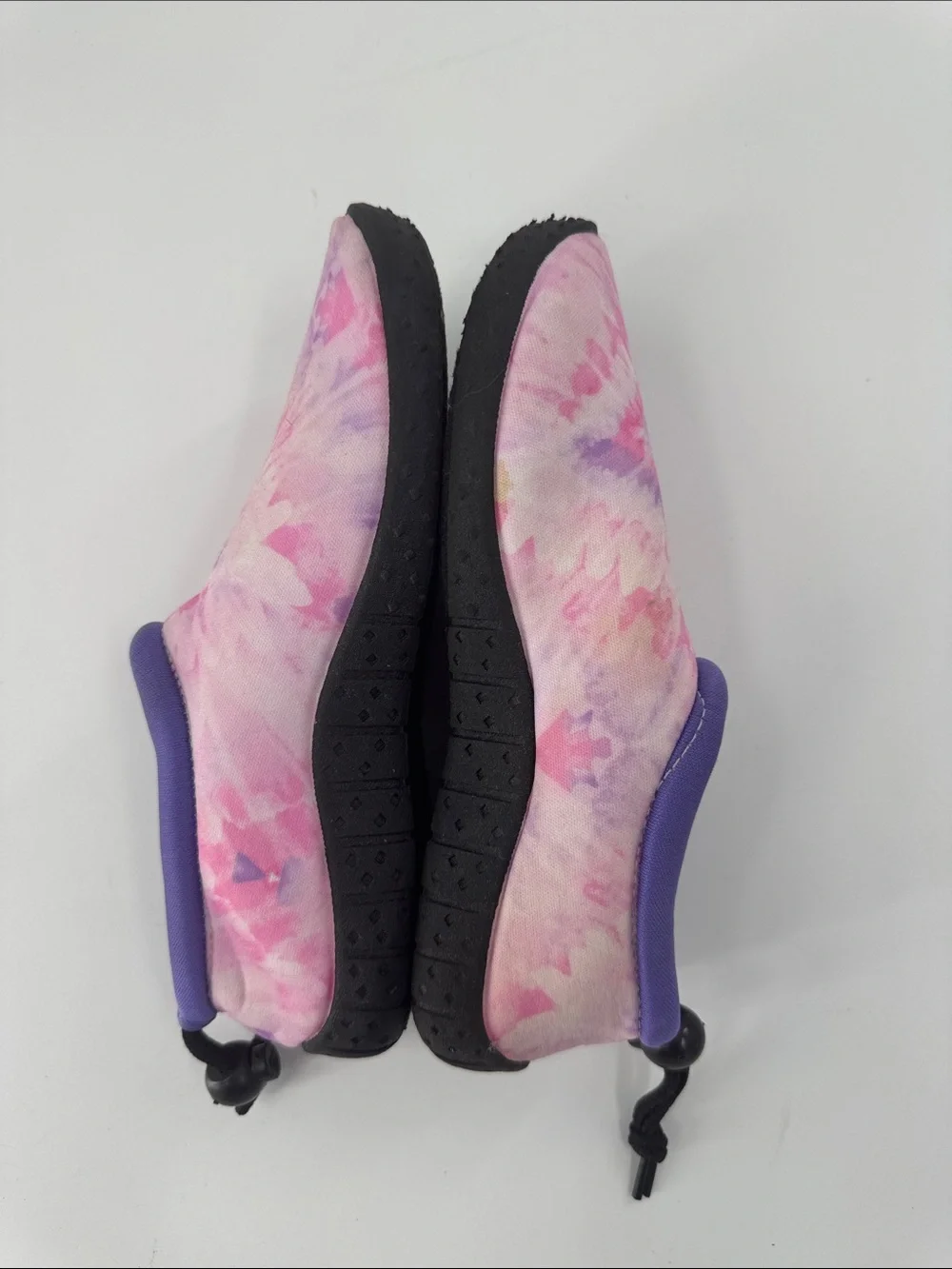 TOMMY BAHAMA Girls Pink & Purple Tie-Dye Slip-On Water Shoes Size 2/3 EUC